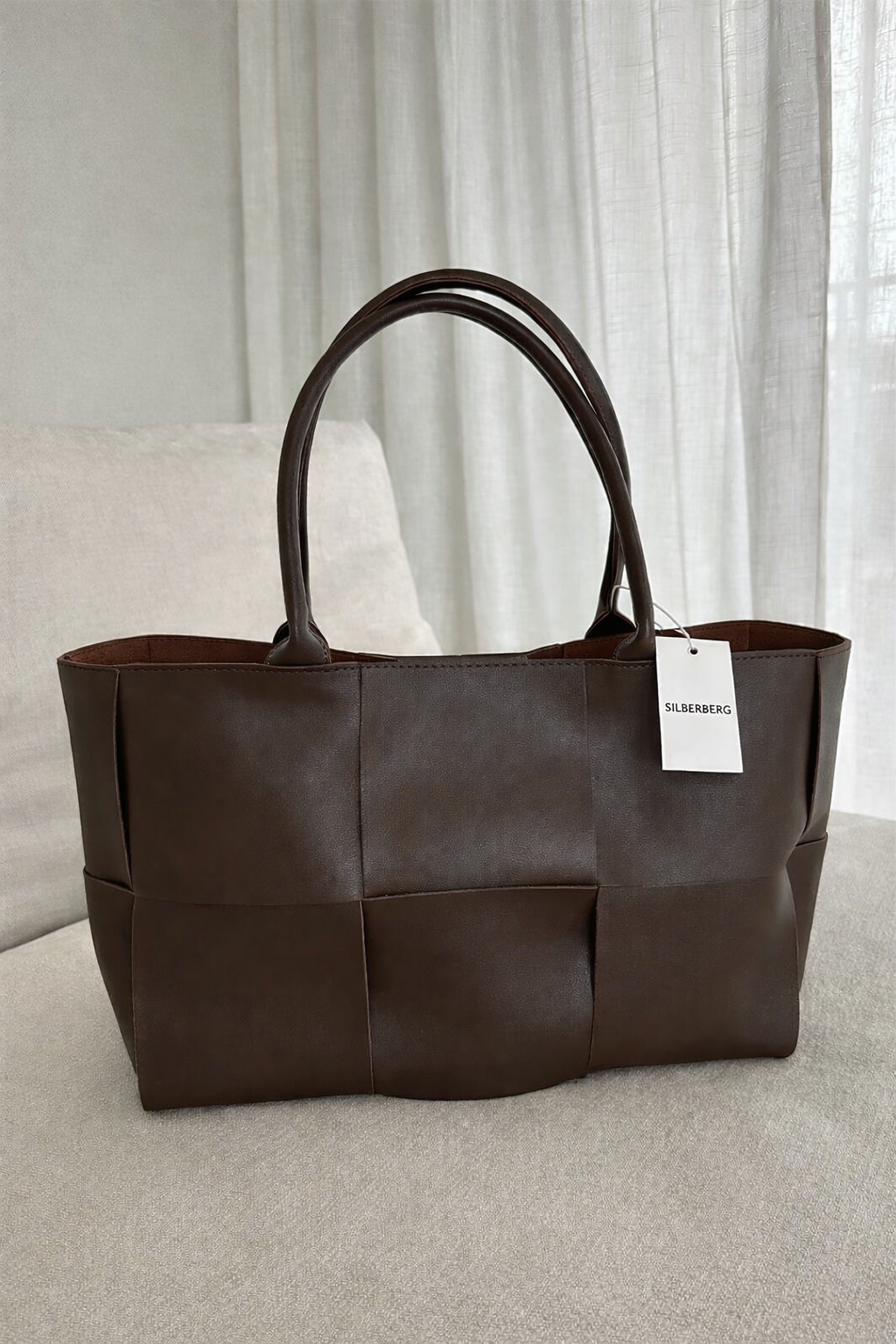 Aurette | Handtasche geflochten Kunstleder Schultertasche