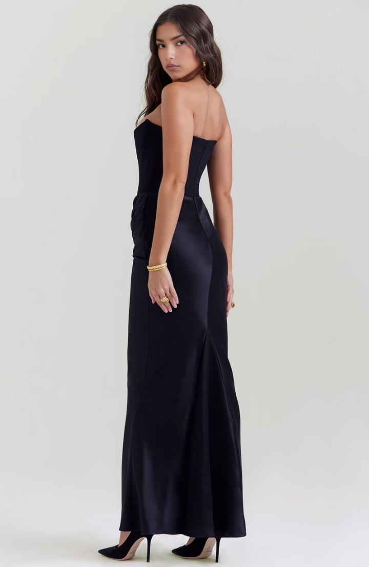 Serelune | Maxikleid Träger Rückenfrei Schlitz