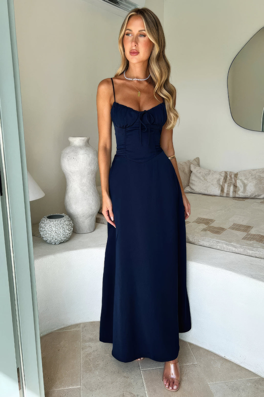 Almira | Maxikleid Sommer V-Ausschnitt Schlitz leicht