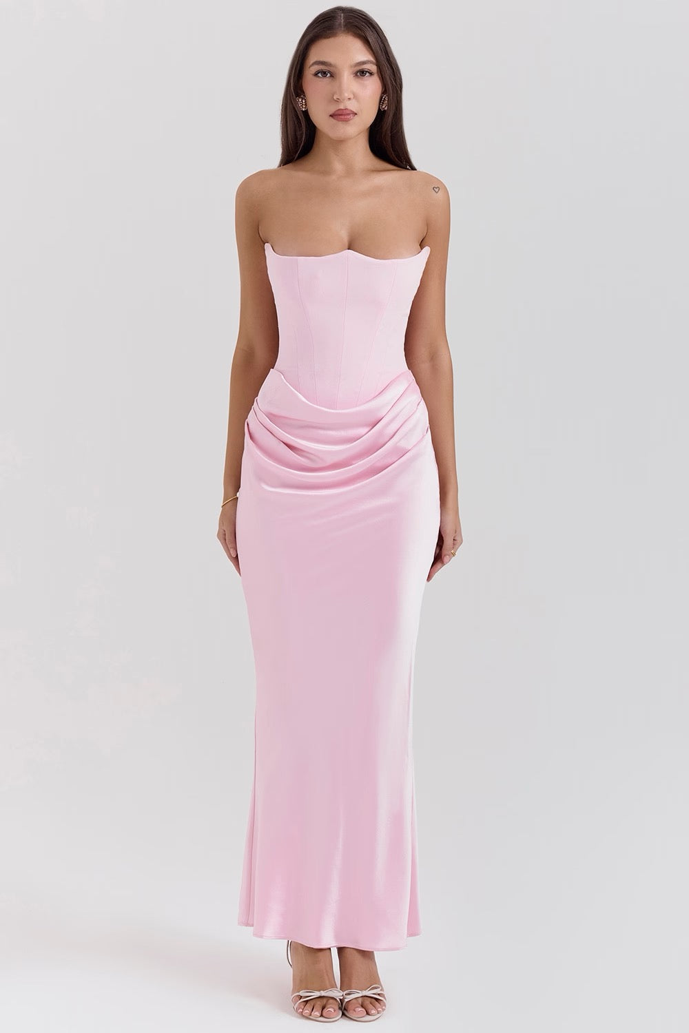 Serelune | Maxikleid Träger Rückenfrei Schlitz