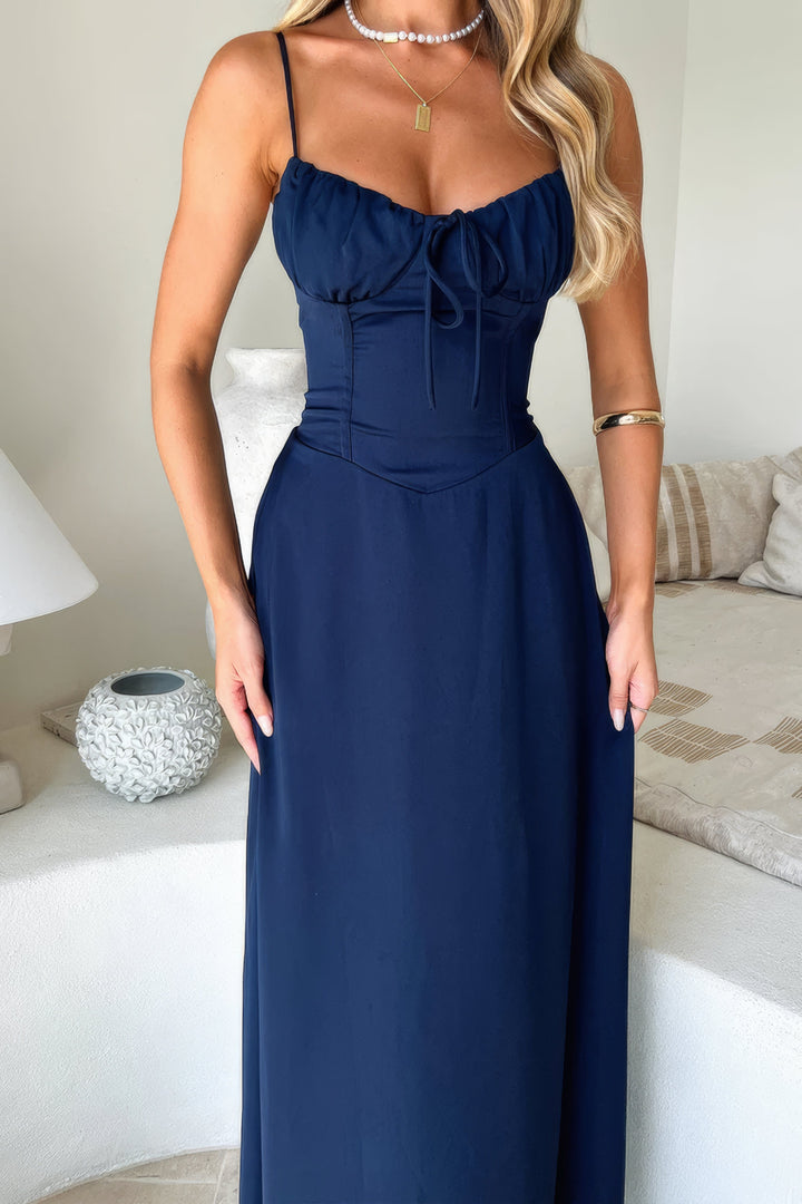 Almira | Maxikleid Sommer V-Ausschnitt Schlitz leicht