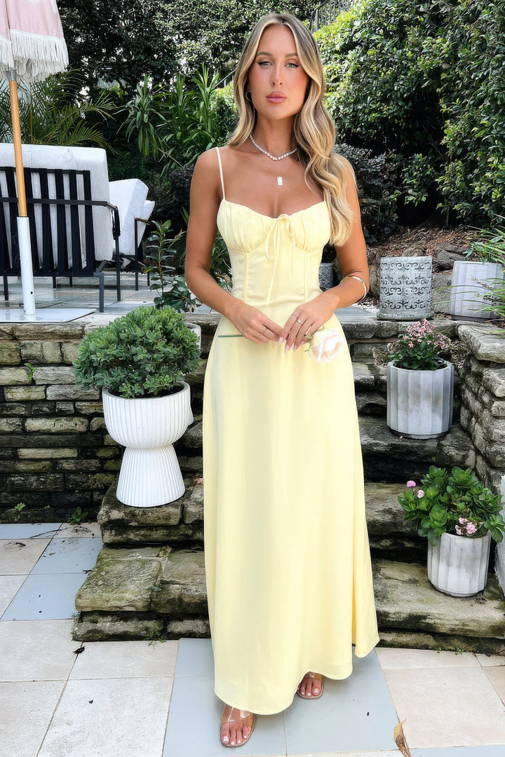 Almira | Maxikleid Sommer V-Ausschnitt Schlitz leicht