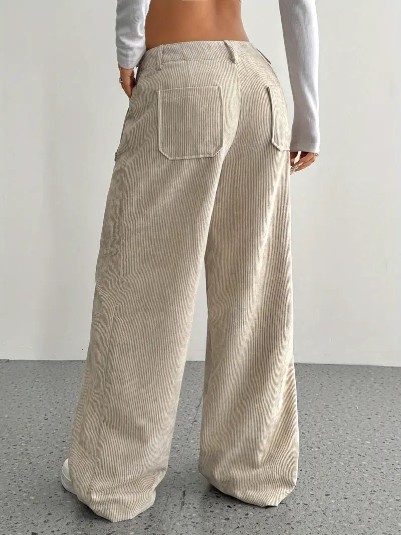 Corvella | Cordhose Wide Leg High Waist