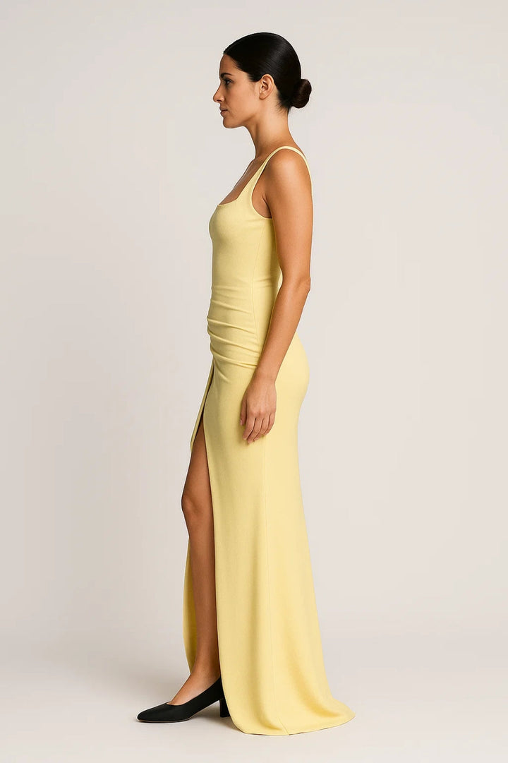 Calyne | Strapless Maxikleid mit hohem Schlitz