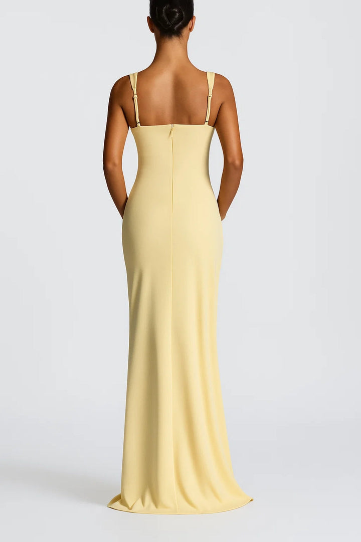 Calyne | Strapless Maxikleid mit hohem Schlitz
