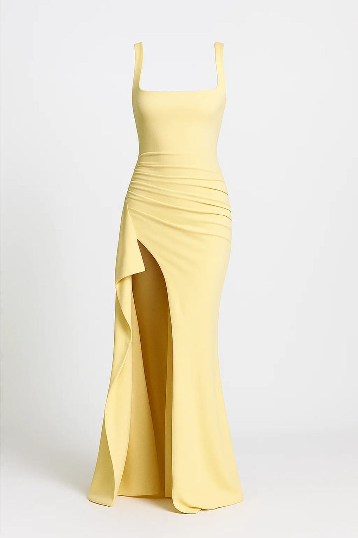 Calyne | Strapless Maxikleid mit hohem Schlitz