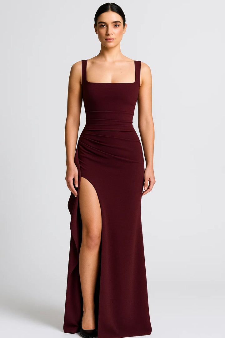 Calyne | Strapless Maxikleid mit hohem Schlitz