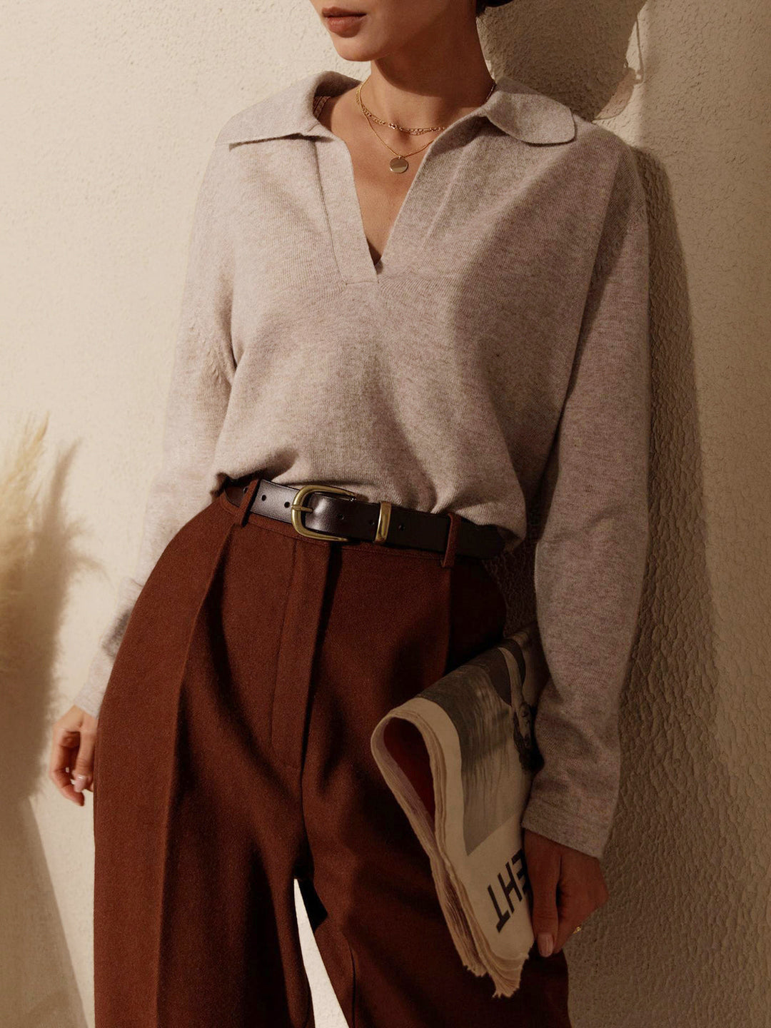 Mara | Strickpullover mit Kragen Old Money Stil