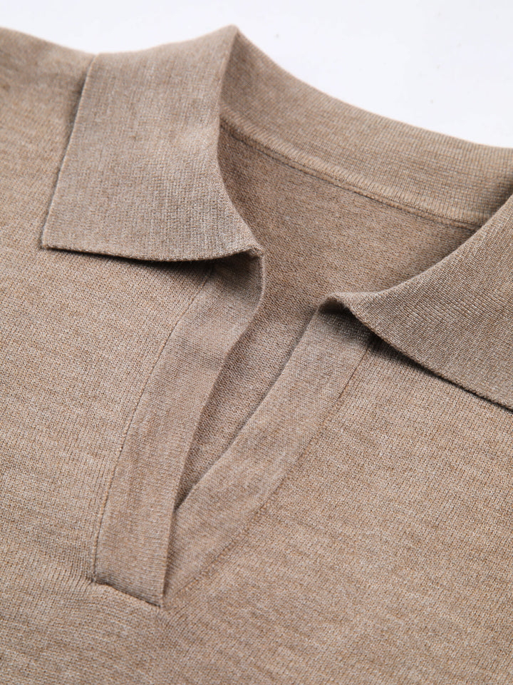 Mara | Strickpullover mit Kragen Old Money Stil