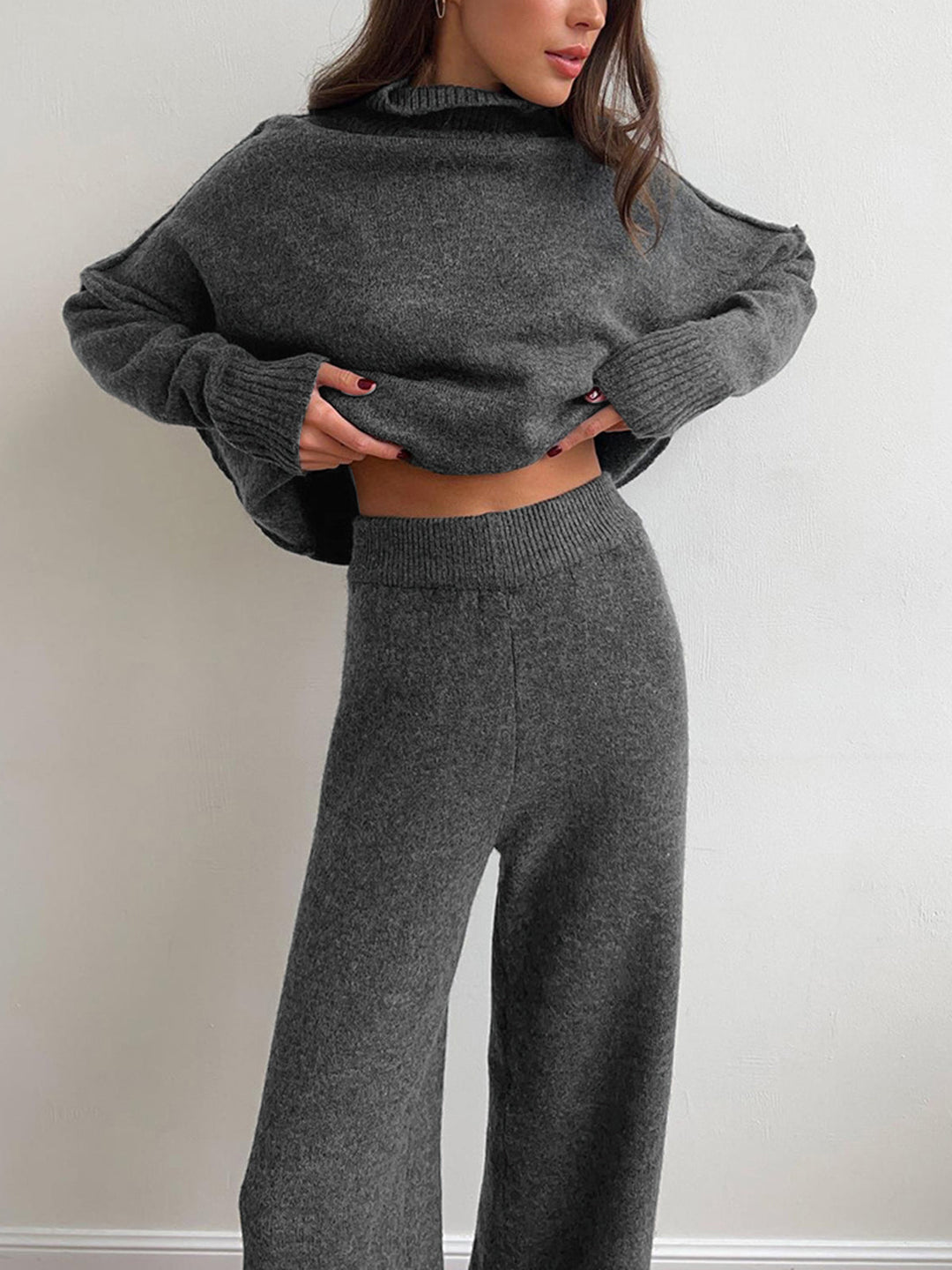 Velmique | Strick Set Rollkragen Hose