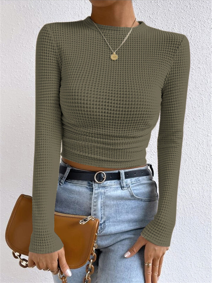 Orviane | Waffel Strickpullover figurbetont