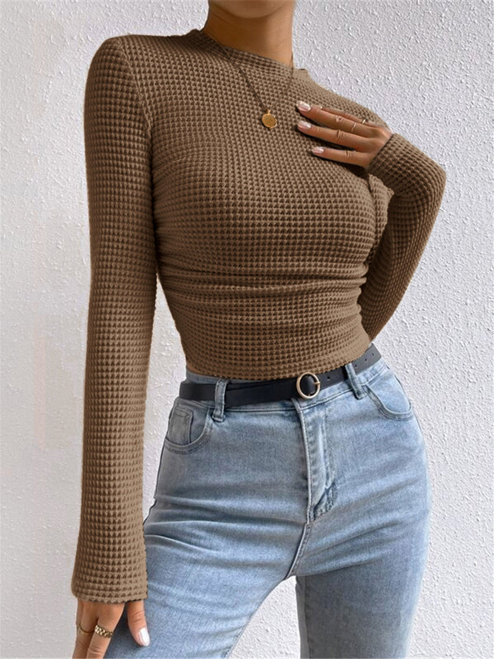Orviane | Waffel Strickpullover figurbetont