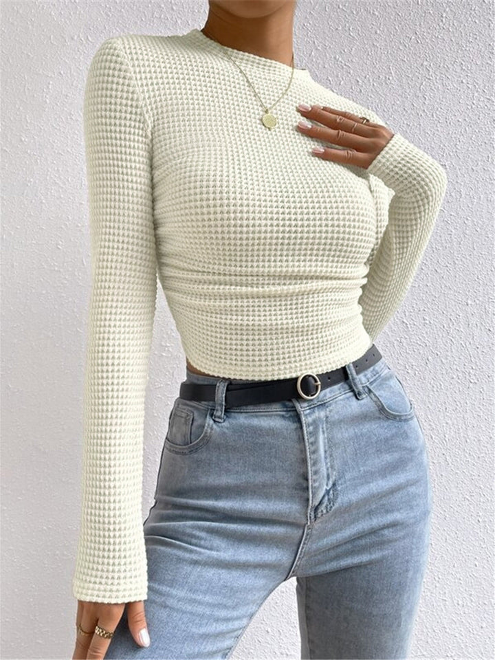 Orviane | Waffel Strickpullover figurbetont
