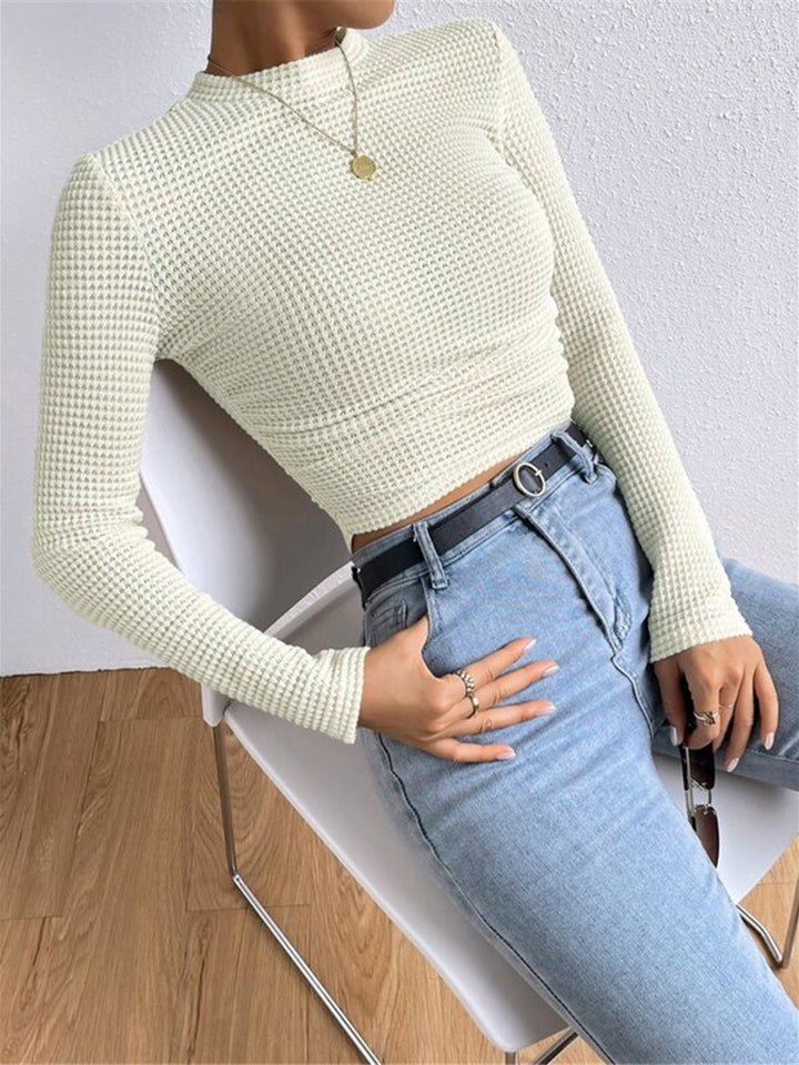 Orviane | Waffel Strickpullover figurbetont
