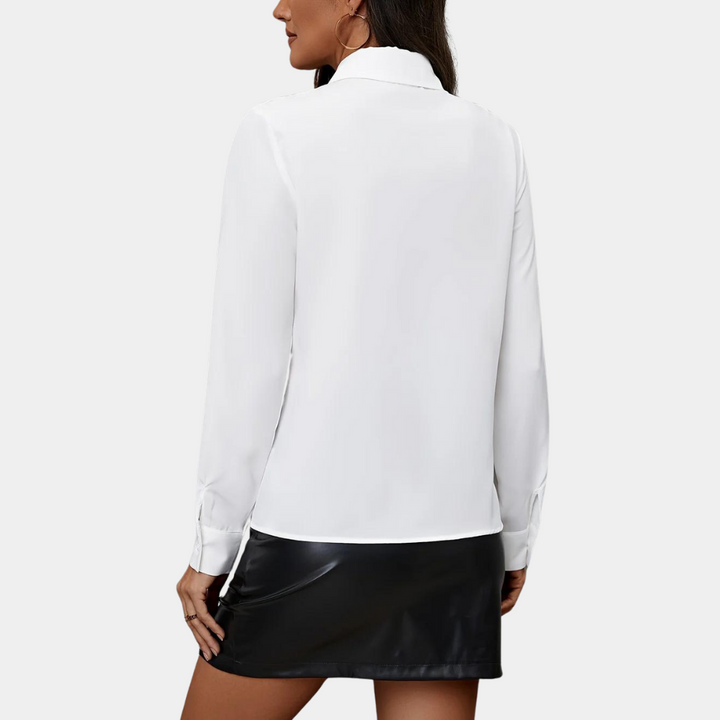 Sofia | Rüschen Bluse Elegant Langarm Locker