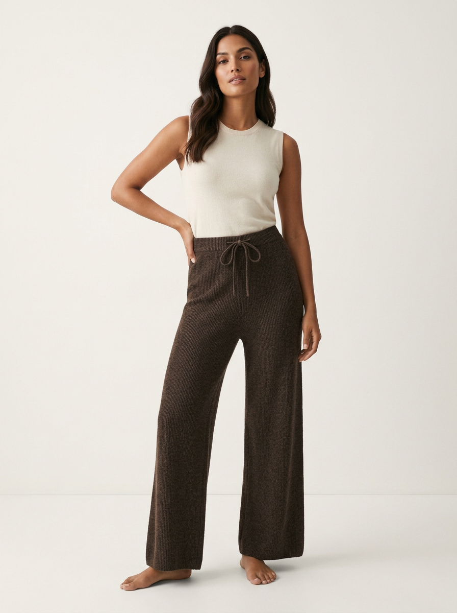 Elyndra | Wide Leg Hose Wolle Elastisch