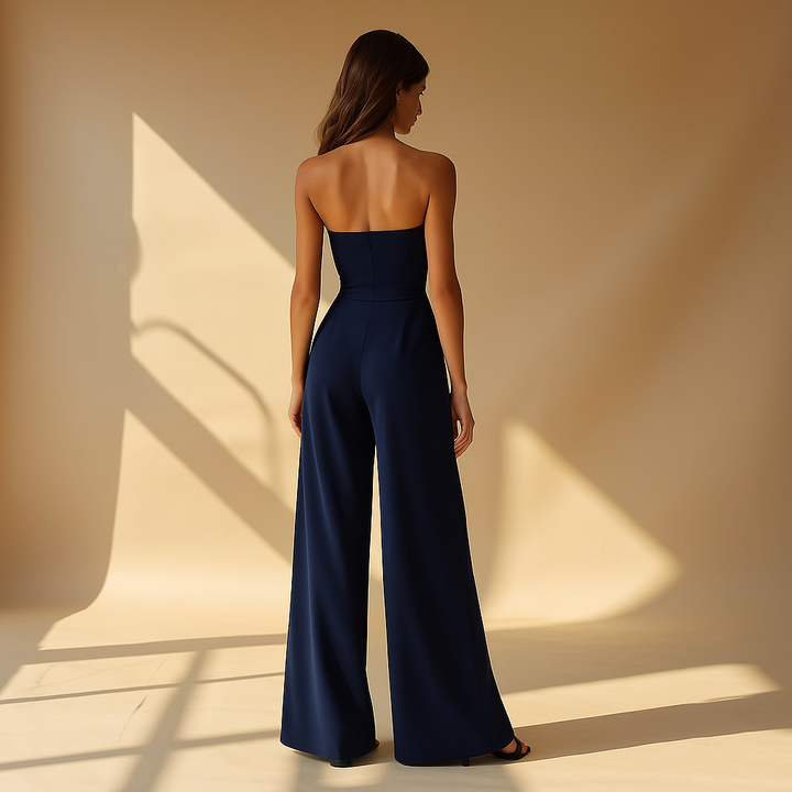 Avenya | Jumpsuit trägerlos Korsett weit Bein figurbetont