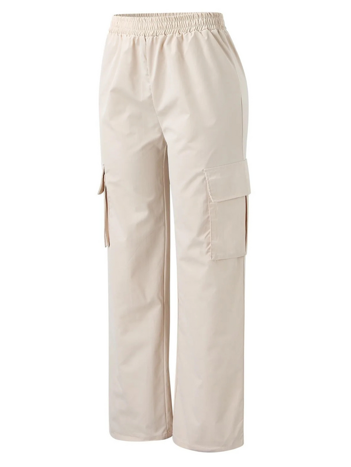 Elva | Cargo Weithose High Waist Elastikbund Baumwolle