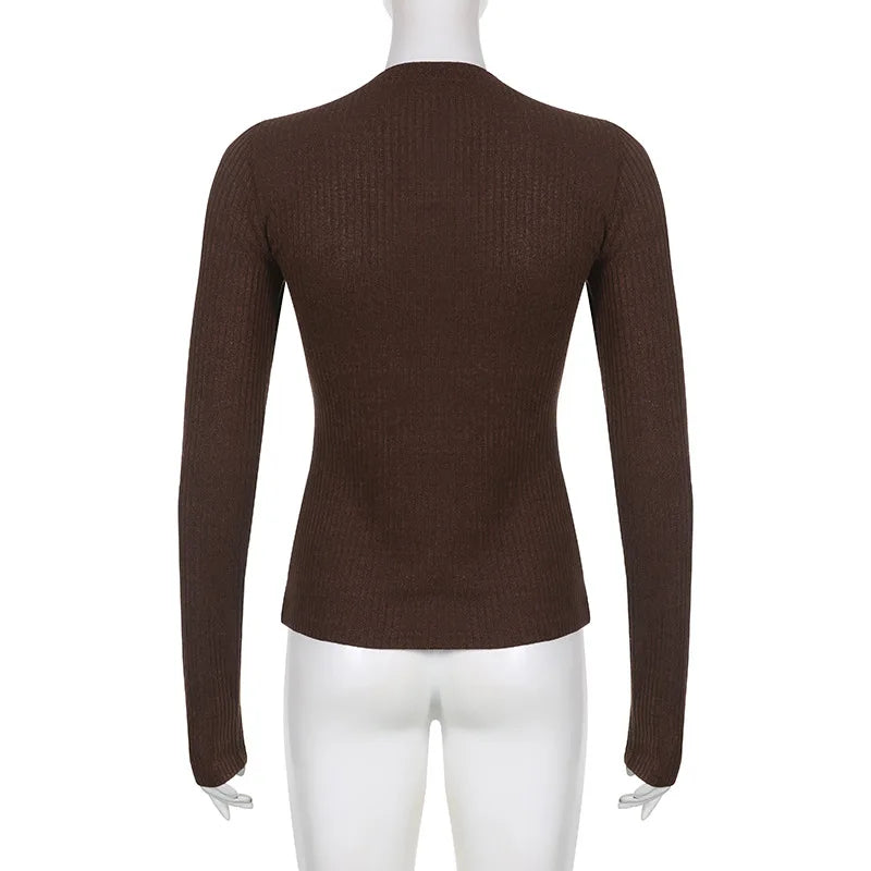 Zerielle | Strickpullover V-Ausschnitt Spitze