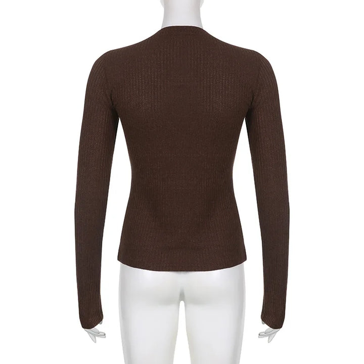 Zerielle | Strickpullover V-Ausschnitt Spitze