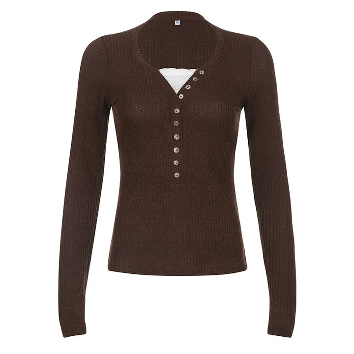 Zerielle | Strickpullover V-Ausschnitt Spitze