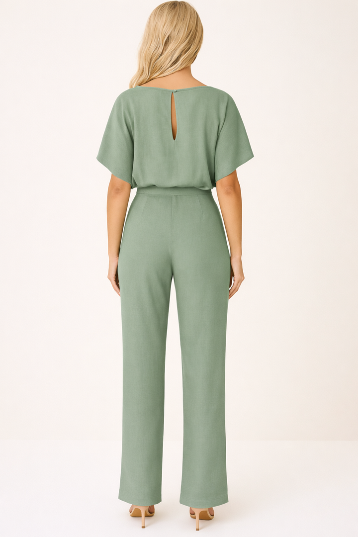 Elowira | Jumpsuit Damen ärmellos weit Bein einteiler