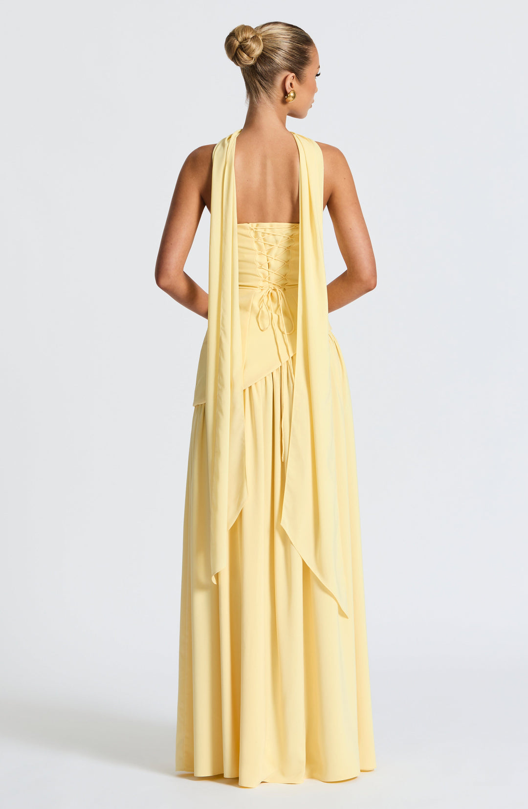 Avelira | Maxikleid Bandeau Schlitz Asymmetrisch