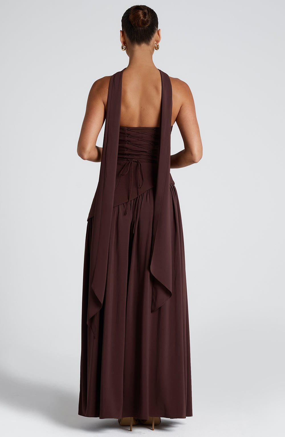 Avelira | Maxikleid Bandeau Schlitz Asymmetrisch