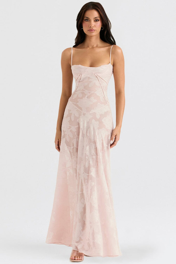 Yara | Maxikleid Fließend Tailliert Langarm