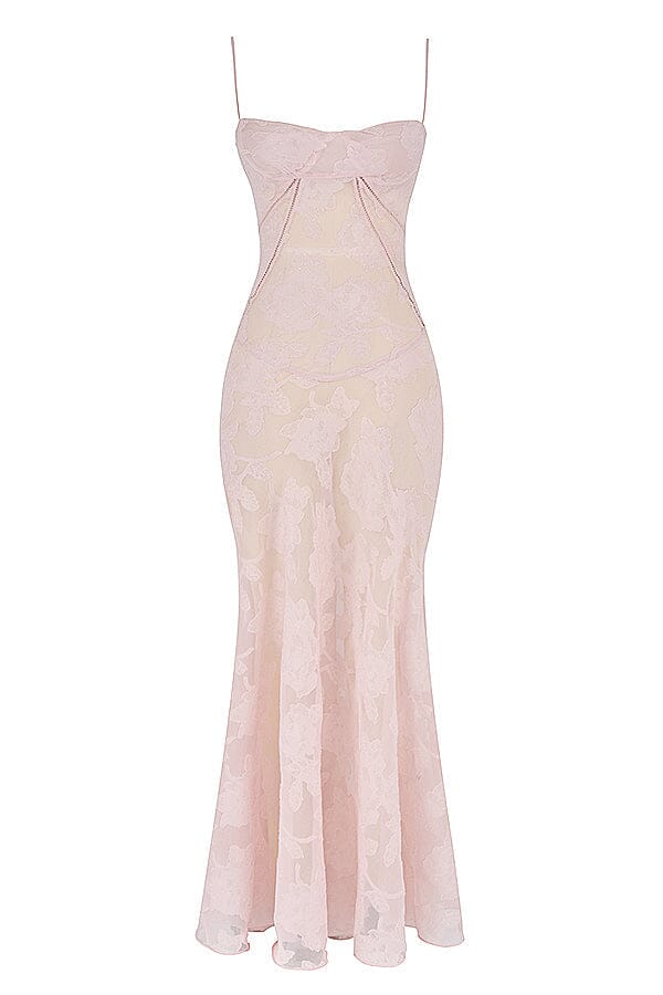 Yara | Maxikleid Fließend Tailliert Langarm