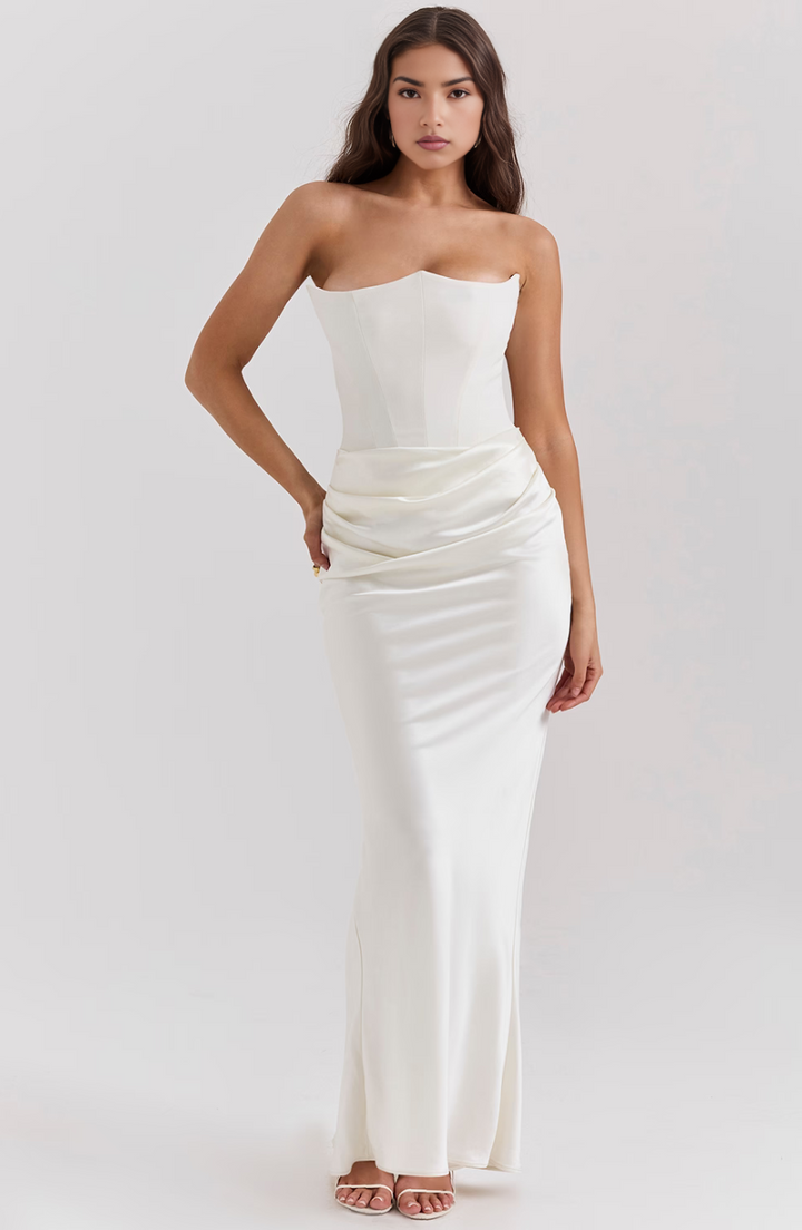 Serelune | Maxikleid Träger Rückenfrei Schlitz