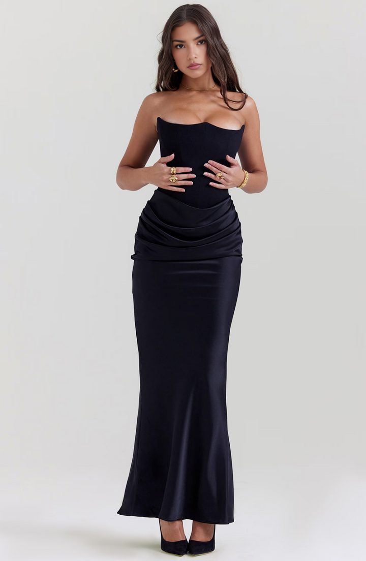 Serelune | Maxikleid Träger Rückenfrei Schlitz