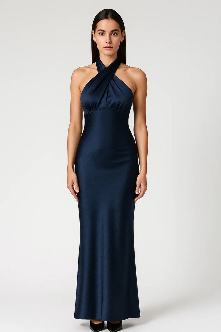 Seroria | Halter Maxikleid Abendkleid Rückenfrei