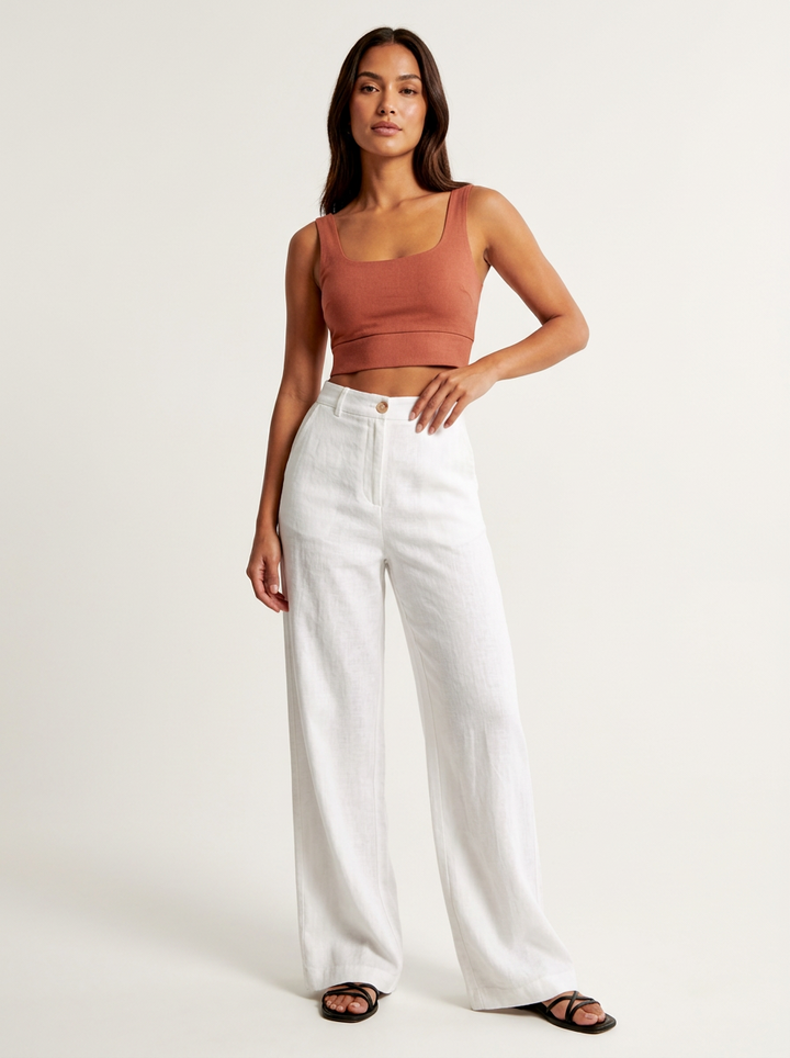 Orivelle | Wide Leg Hose High Waist Damen