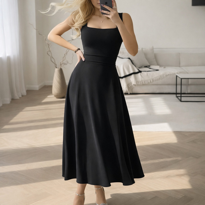 Valentina | Elegantes plissiertes Chiffon Kleid