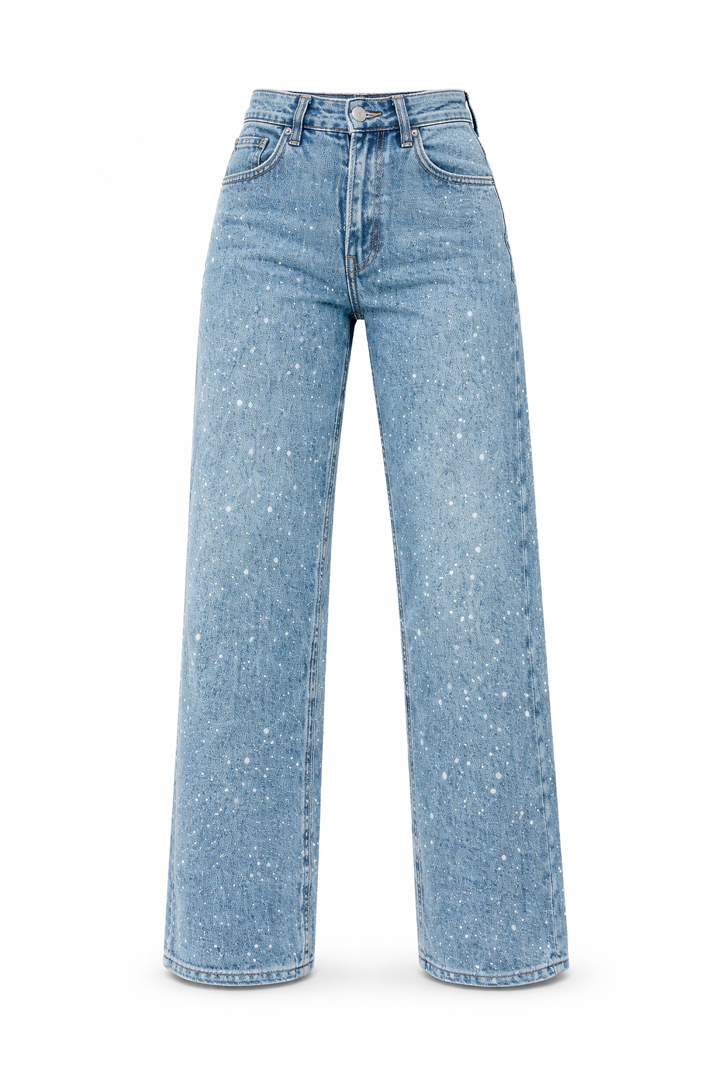 Velmira | High Waist Jeans Gerade Glitzer