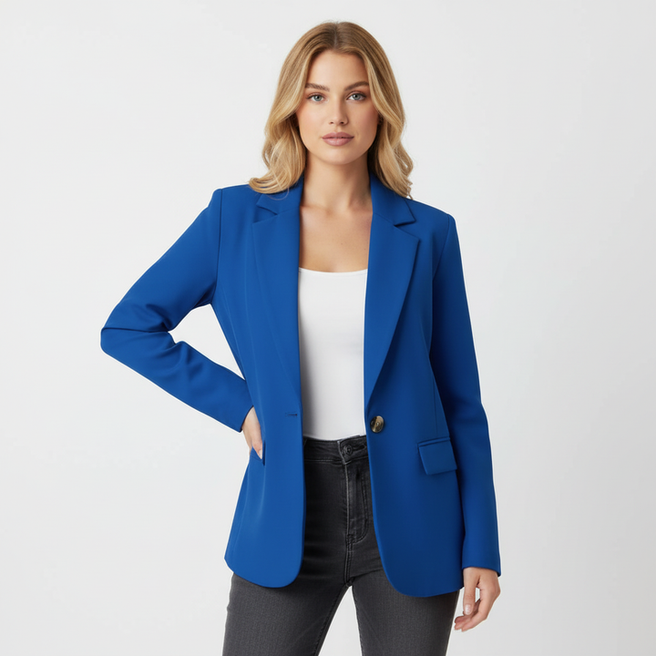 Hedda | Blazer Tailliert Knopfdetail Zeitlos Leicht