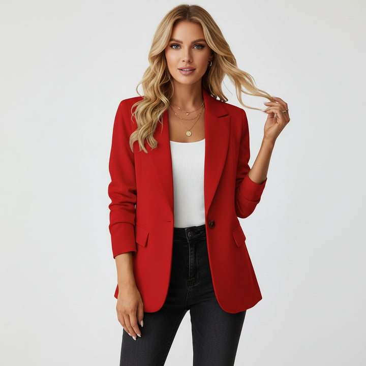 Hedda | Blazer Tailliert Knopfdetail Zeitlos Leicht