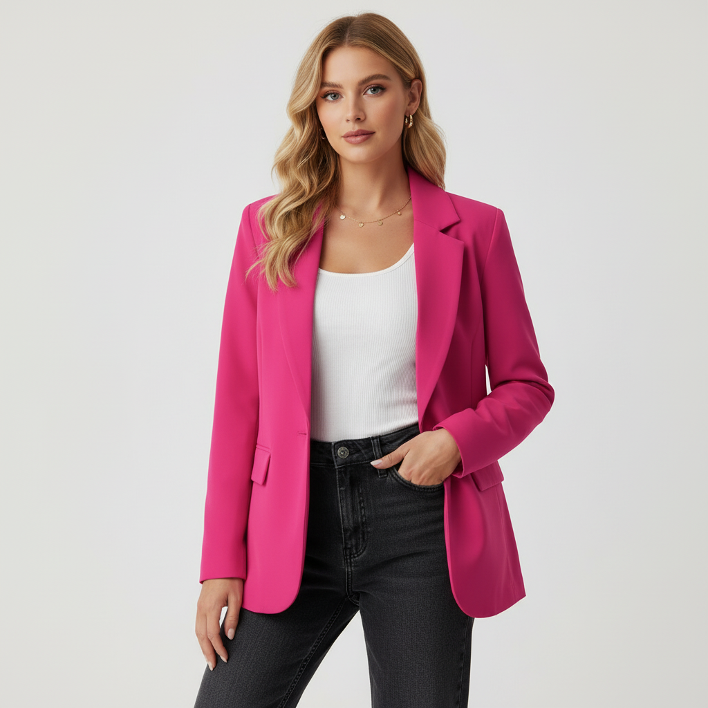 Hedda | Blazer Tailliert Knopfdetail Zeitlos Leicht