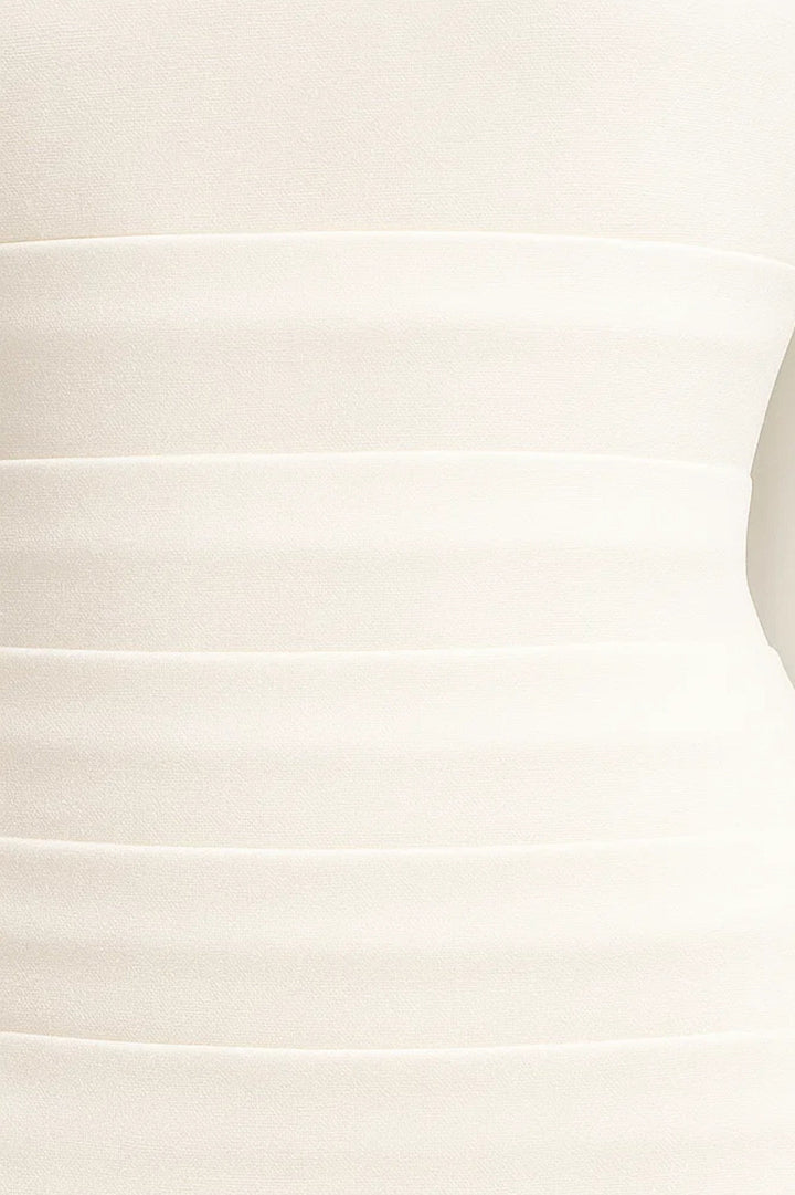 Velora | Strapless Kleid mit Schal Detail Sommer