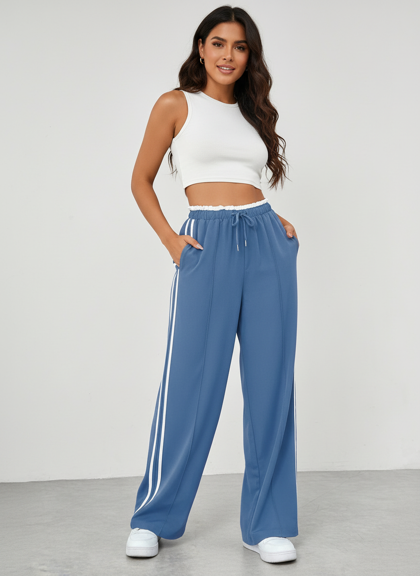 Xaviera | Wide Leg Hose Streifen Damen