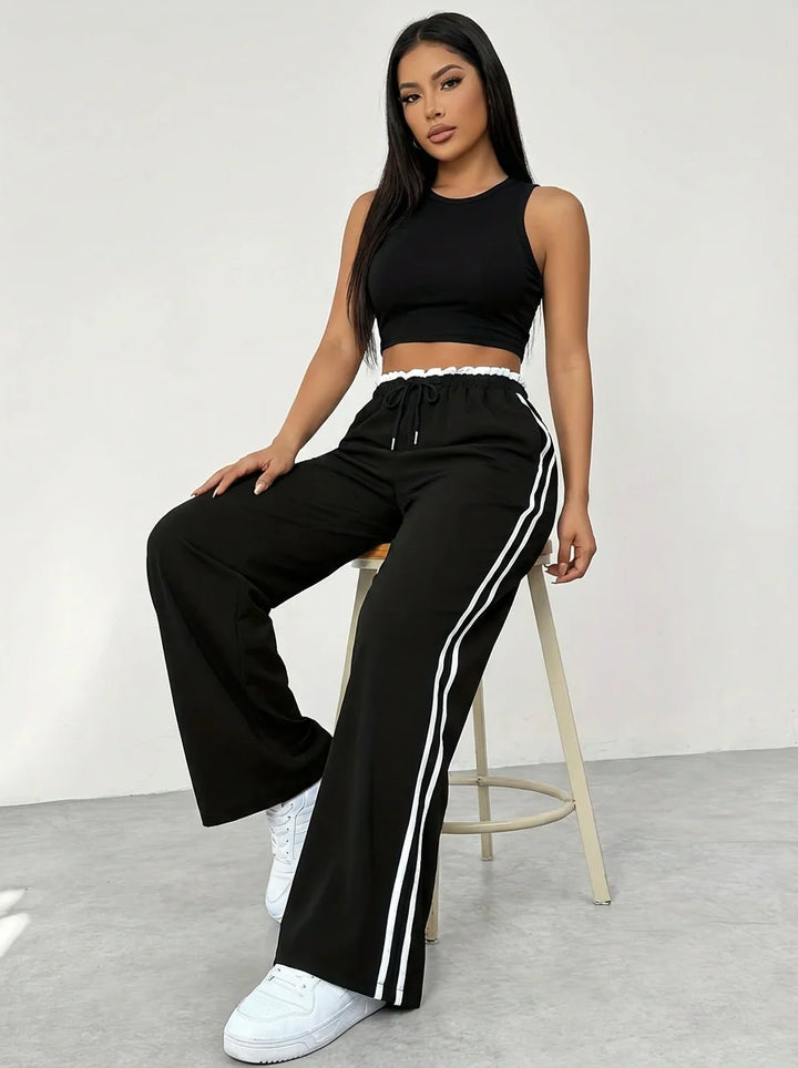Xaviera | Wide Leg Hose Streifen Damen