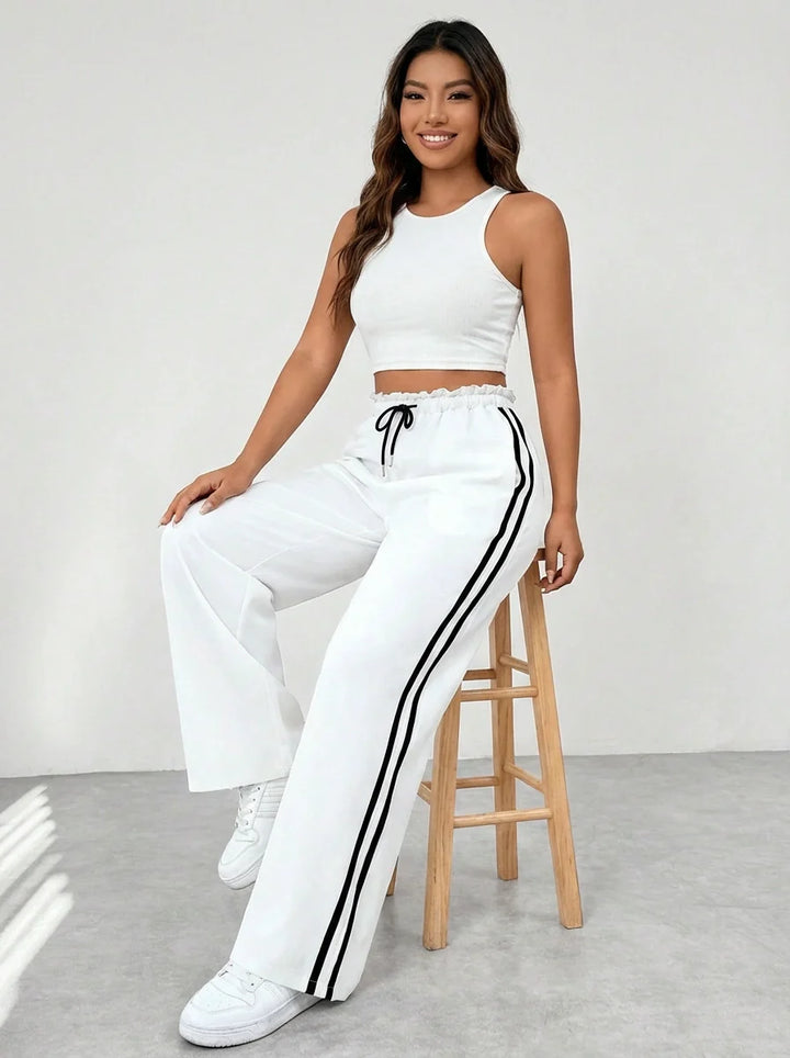 Xaviera | Wide Leg Hose Streifen Damen