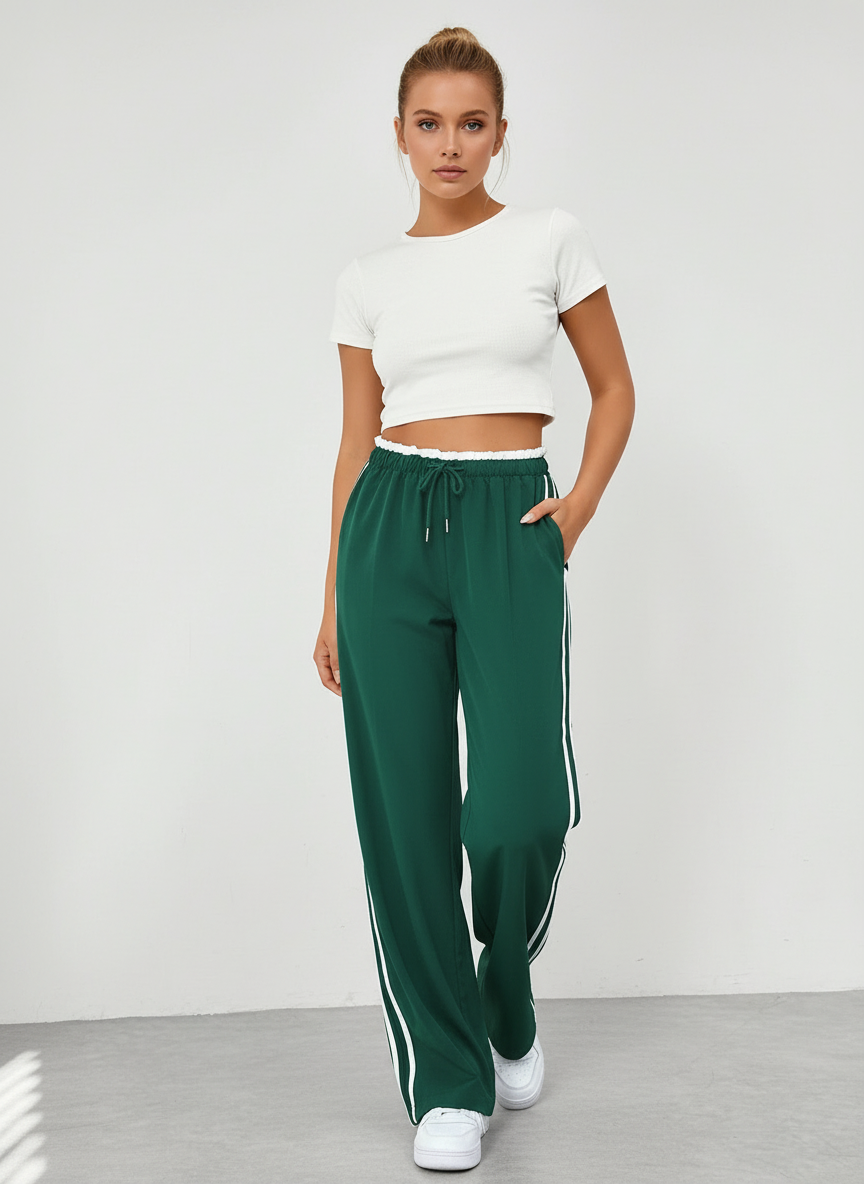 Xaviera | Wide Leg Hose Streifen Damen