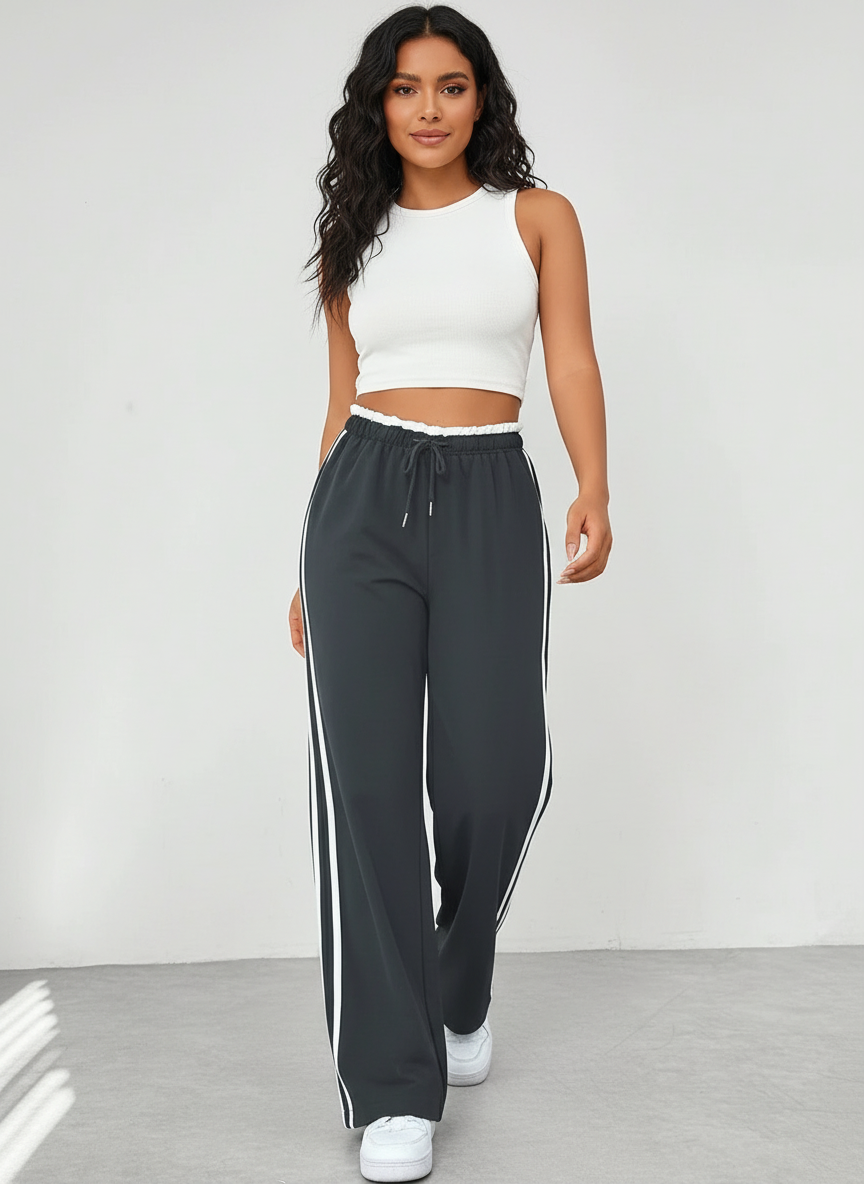 Xaviera | Wide Leg Hose Streifen Damen