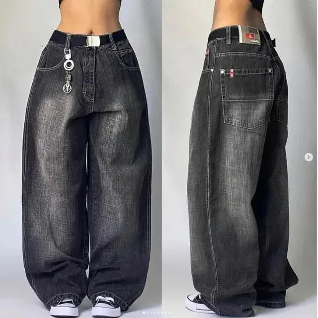 Wilda | Wide Leg Cargo Jeans High Waist Seitentaschen