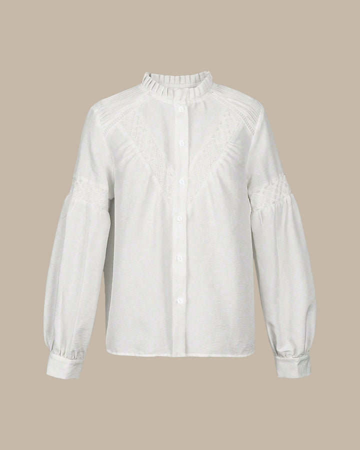 Lima | Bluse Damen Rüschen Struktur Locker Elegant