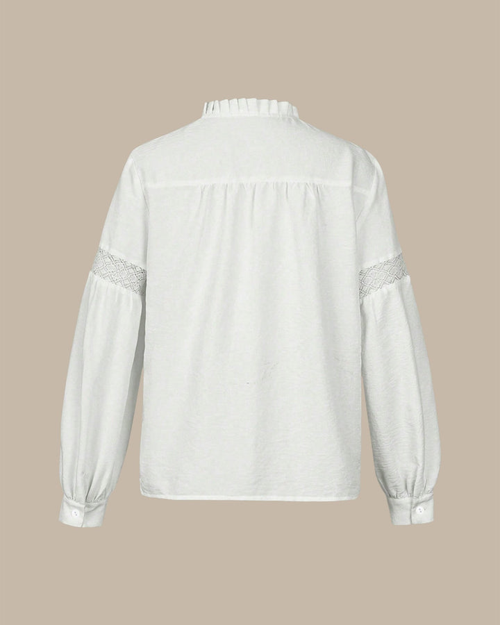 Lima | Bluse Damen Rüschen Struktur Locker Elegant