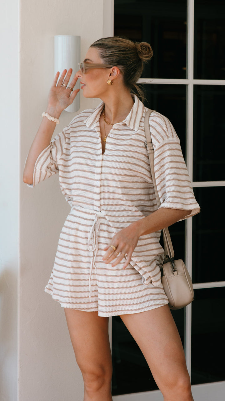 Alina | Baumwolle Zweiteiler Shirt und Shorts kurzarm