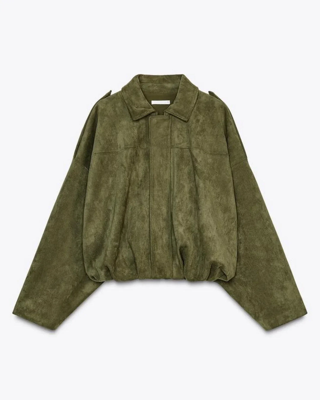 Ronja | Wildleder Jacke Oversized Reißverschluss